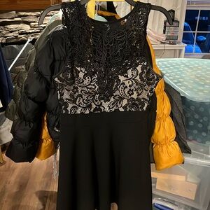 Black Embroidered Lace dress